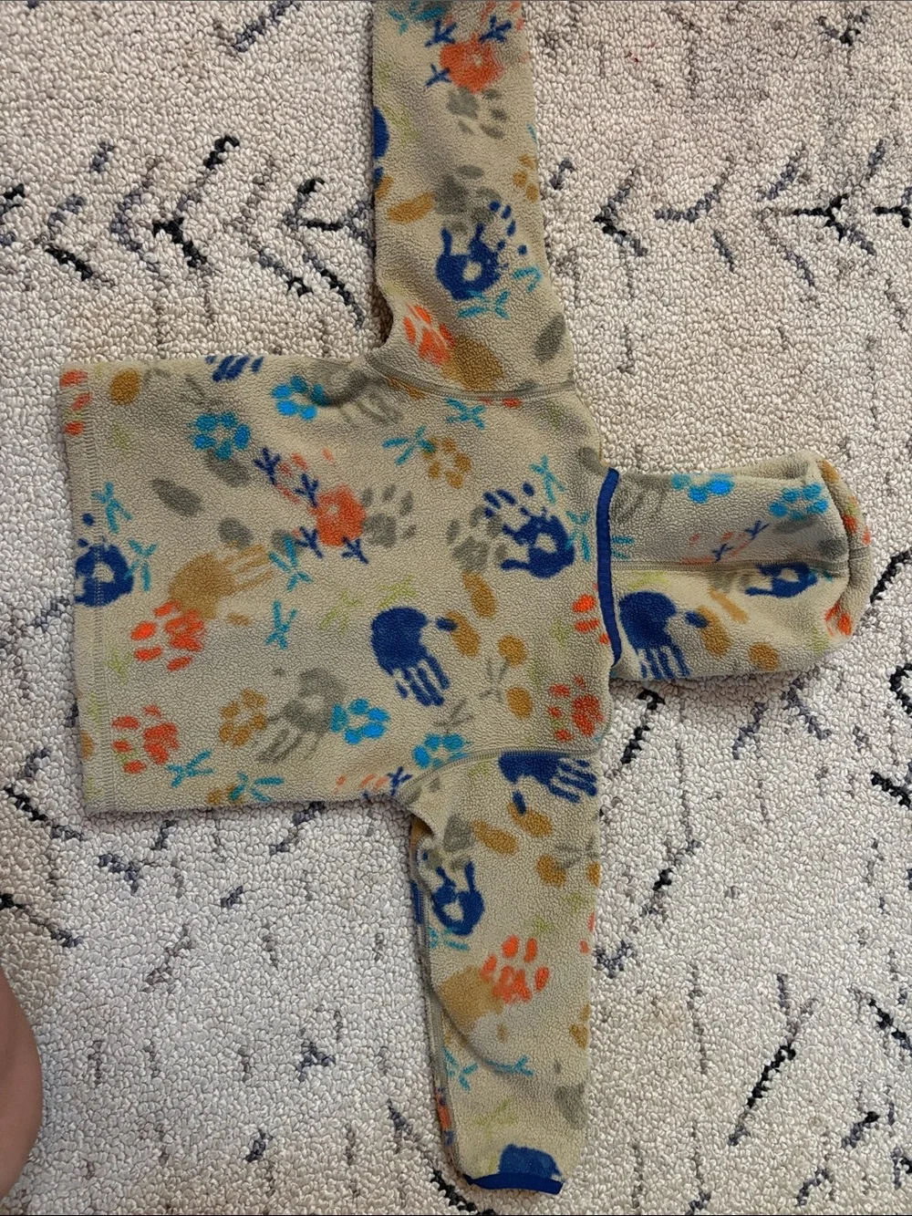 Patagonia Kids' Beige  Fleece Hoodie Jacket 2t